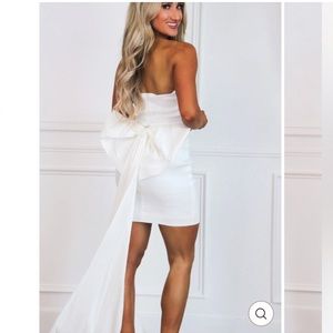 Bridal Bow Train Dress - Never Worn